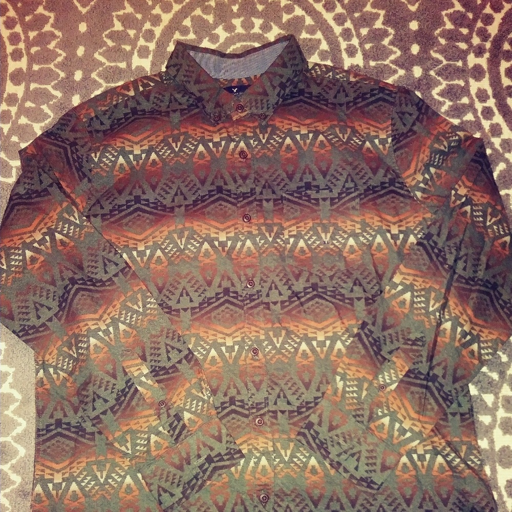 Men's American Eagle Button Up Shirt